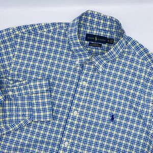 Ralph Lauren Mens XL Classic Fit Plaid Cotton Shirt Long Sleeve Button Down EUC